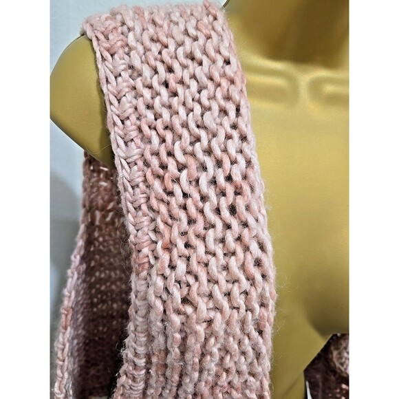 Boho Fairy Oversized Handmade Hand Knit Sweater Vest Womens 2X Pink Hippie Comfy - Picture 2 of 6